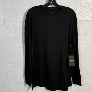 Galaxy by Harvic  Men's slim fit Thermal Crew Neck Shirt, Black Large